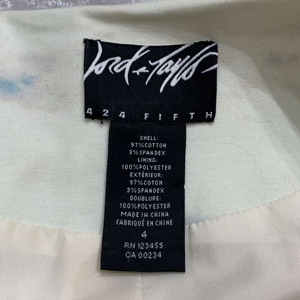 NWOT🌸424 FIFTH Lord & Taylor Tropical Palm Beach Print Dress Jacket - Picture 15 of 17